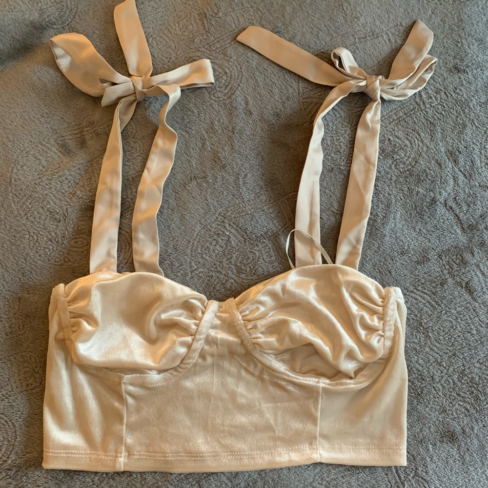 Garage velour corset top